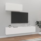 The Living Store Klassieke tv-meubelset - 80 x 30 x 30 cm - wit