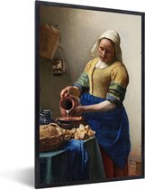 Cadre photo avec affiche - La Laitière - Peinture de Johannes Vermeer - 40x60 cm - Cadre pour affiche