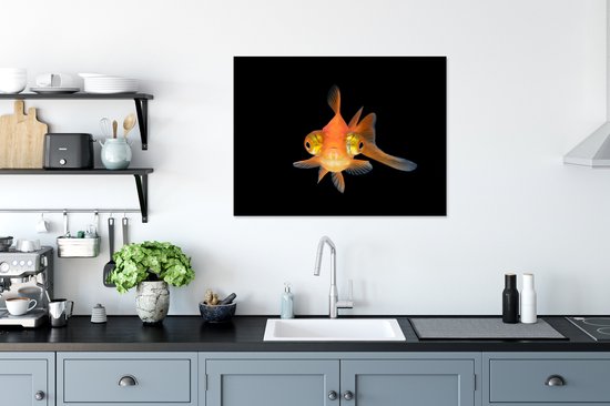 Cadre photo avec affiche - Poisson rouge - Animaux aquatiques - Yeux - 80x60 cm - Cadre pour affiche
