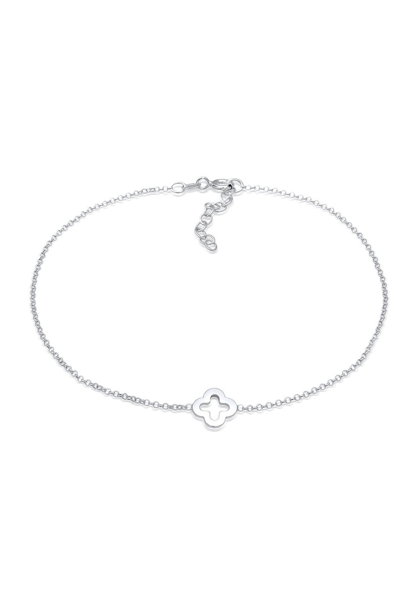 Elli - Enkelbanden - Dames Enkelbandje klaverblad hanger geluk in 925 sterling zilver - Dames