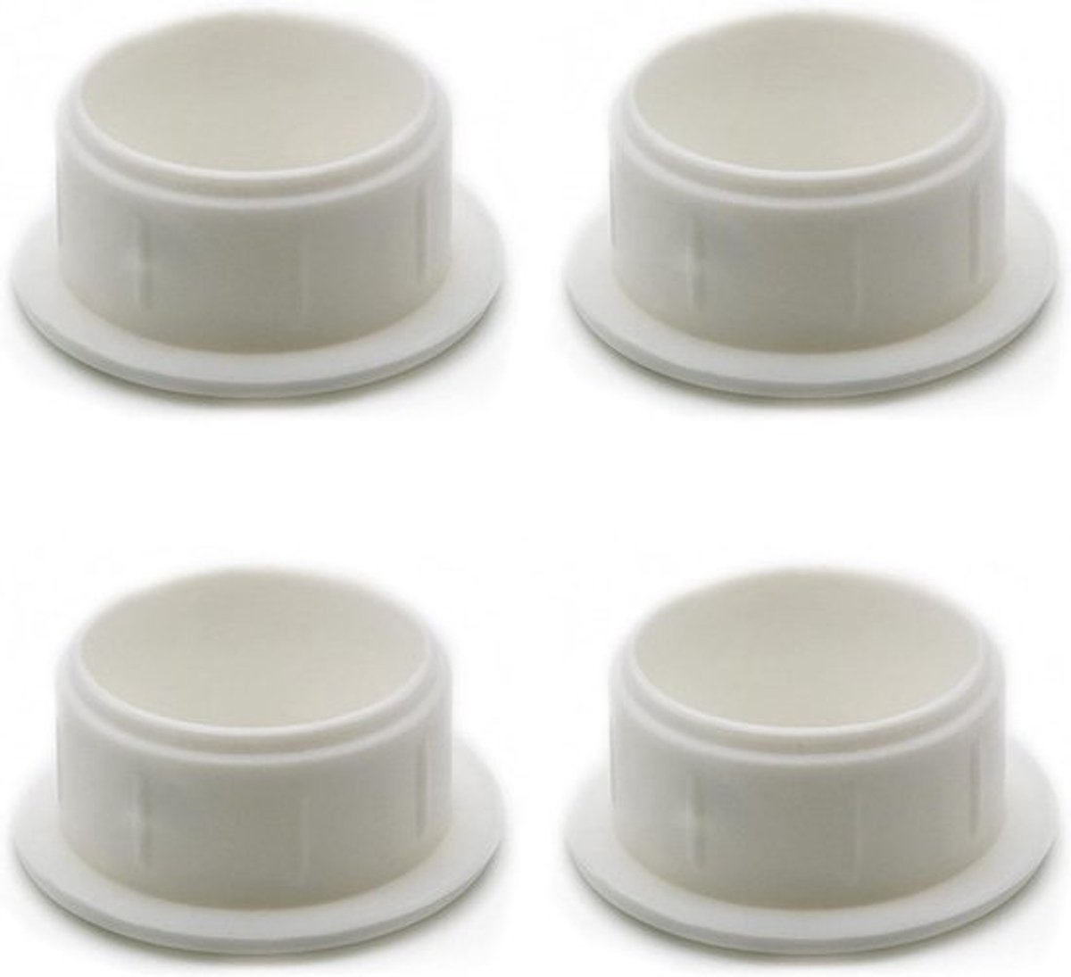 Afdekdoppen - Kunststof doppen - Gaten Afdekken - Hoogwaardig Polyethyleen - 10 x 7 mm - Wit