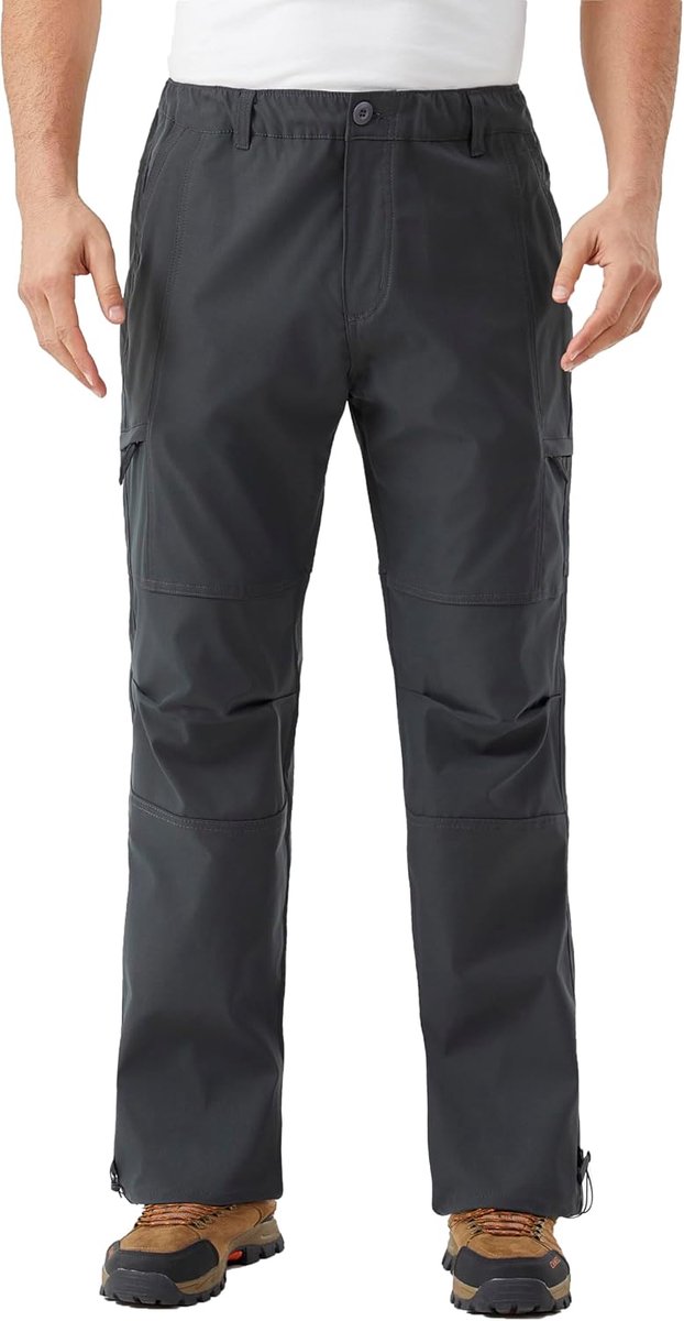 Cargobroek voor heren, waterdicht, sneldrogend, werkbroek, wandelen, met elastische tailleband