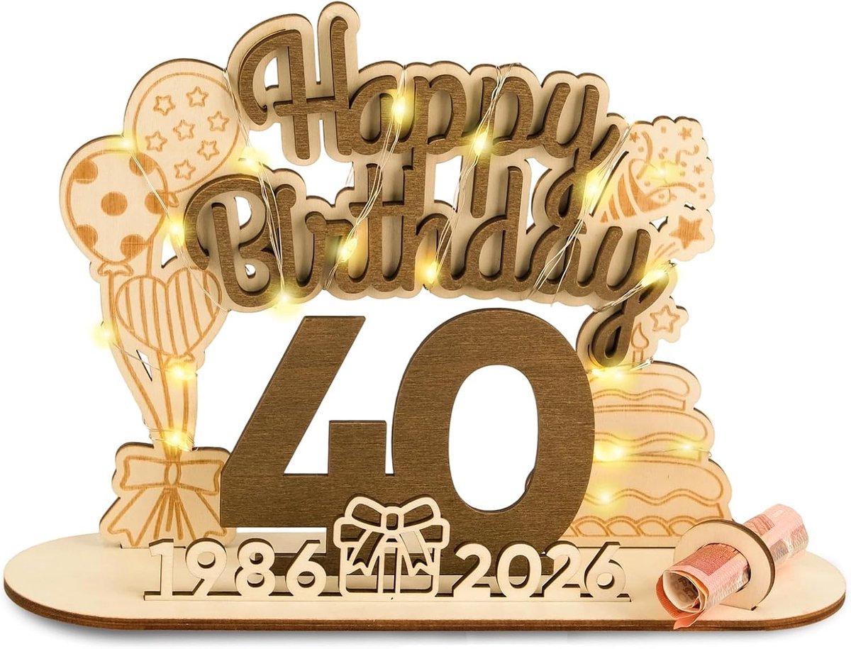 40 geldgeschenken verjaardag houten bord gastenboek, geldgeschenken verjaardag hout, 40e verjaardag, houten bord gasten, personaliseerbaar cadeau verjaardag decoratie