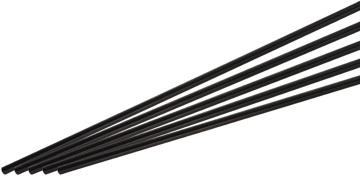 Koolstofvezel staaf 4 mm x 500 mm koolstofstaaf voor RC vliegtuig doe-het-zelf knutselen vlieger vleugelbuis quadrocopter arm reparatie pakket met 5 stuks