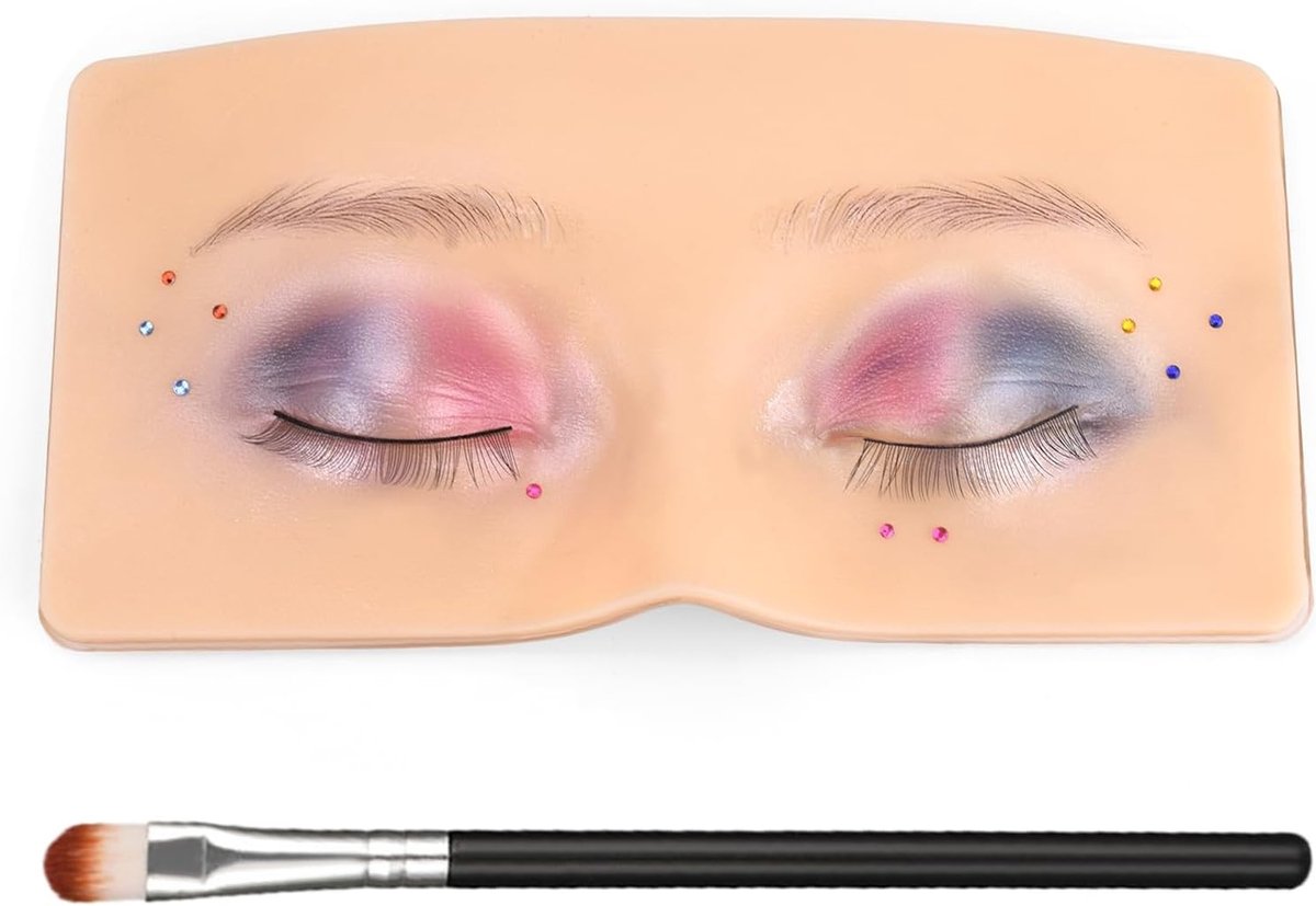 3D Silicone Oog en Gezicht Make-up Oefenbord - Herbruikbare Hulp voor Oogmake-up, Wenkbrauwen, Eyeliner en Oogschaduw Training