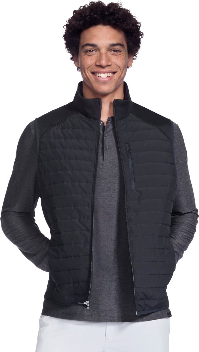 Skechers GO Shield Hybrid Vest, Mannen, Zwart, Mouwloos, maat: M