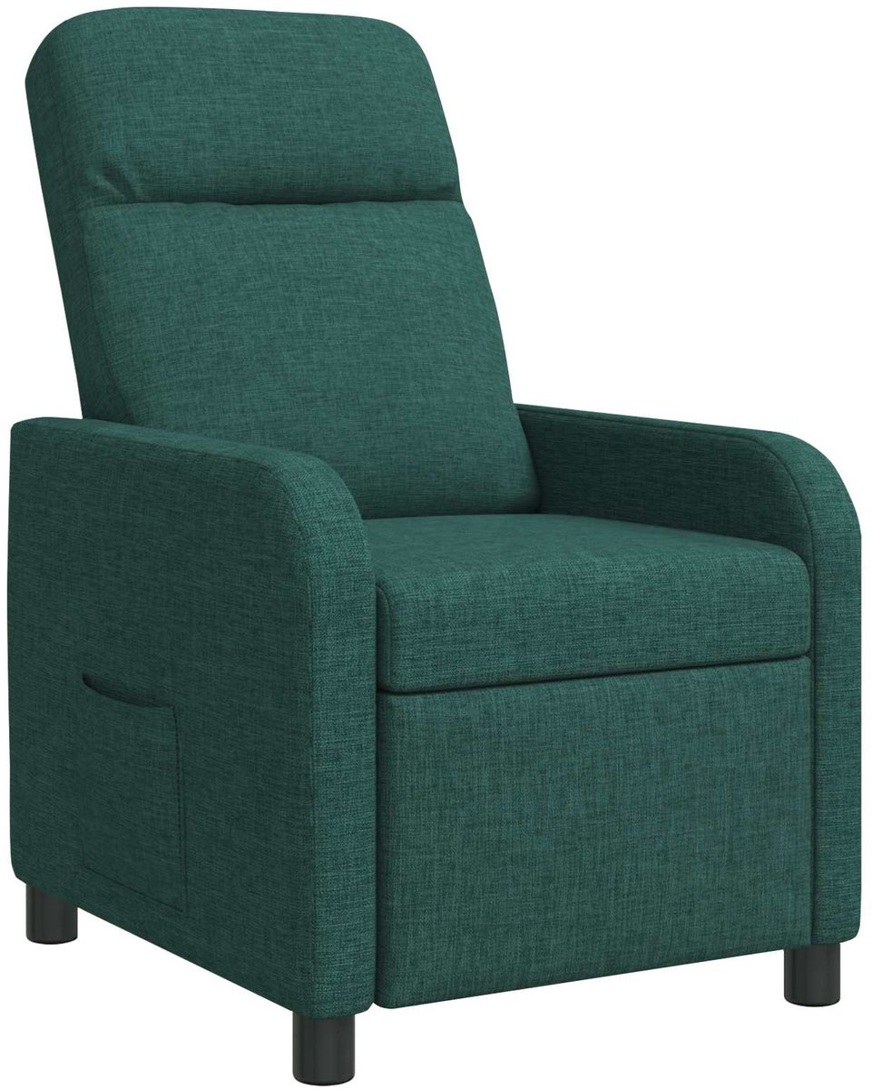 vidaXL Recliner - Donkergroen - Stof