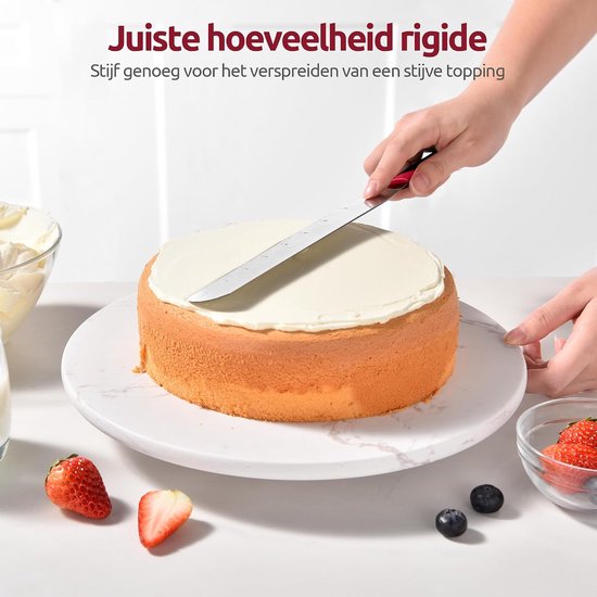 Spatelset,430 Roestvrij Staal Oppervlak(3Stuks,Rood) — afbeelding 4