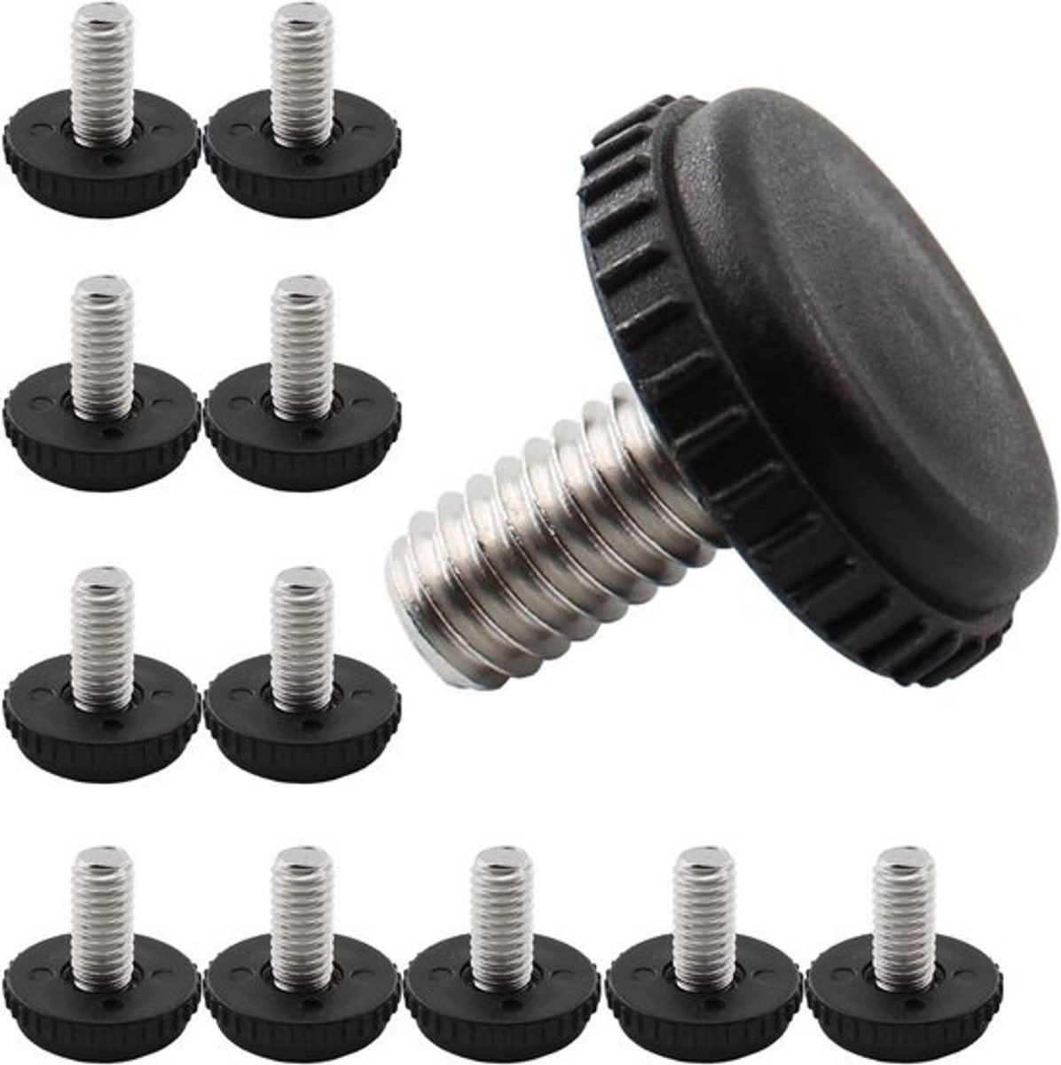 20x Verstelbare Meubelpoten Levelers M5/16x18 Schroefdraad voor Tafel en Stoel