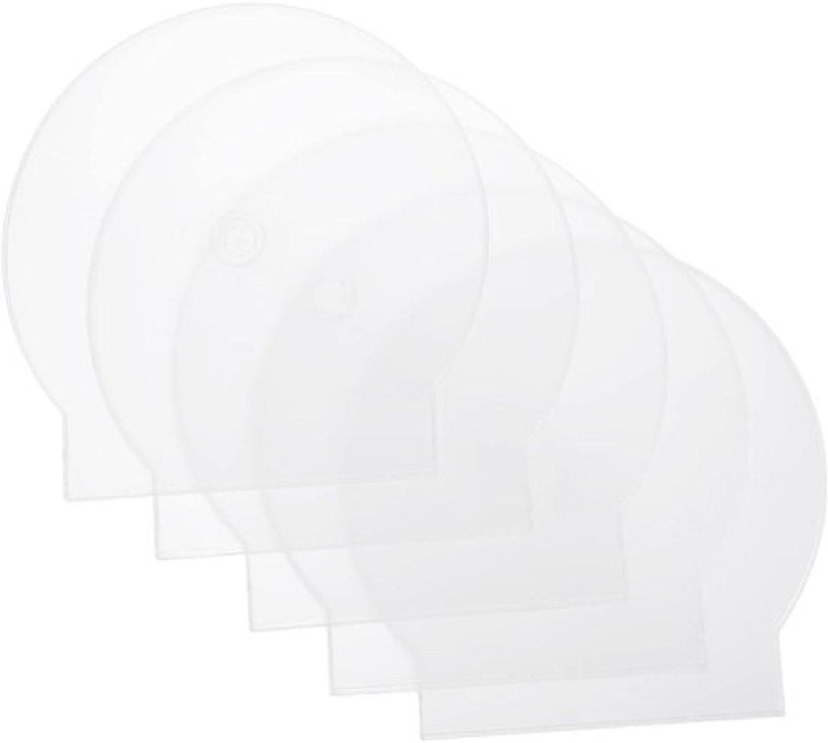 Transparante CD Hoezen - DVD Opberghouder - Schijven Organiseren - Robuuste Bescherming - 15 stuks - Wit