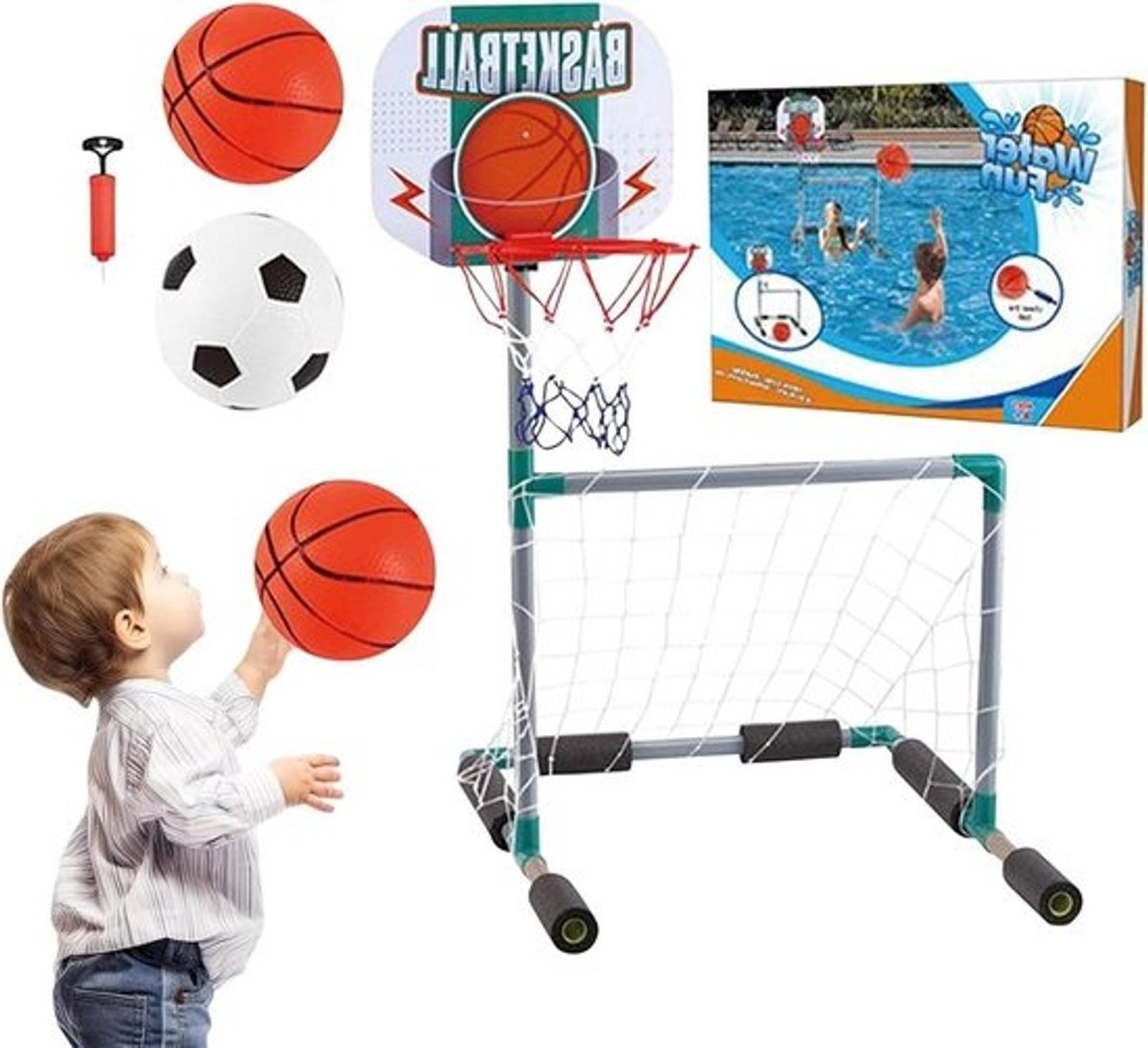 Zwembad Basketbalring - Water Basketbal Voetbal - Watersport Spel - Schuimgevulde Veiligheidsring - 42 x 31 x 7.2 cm