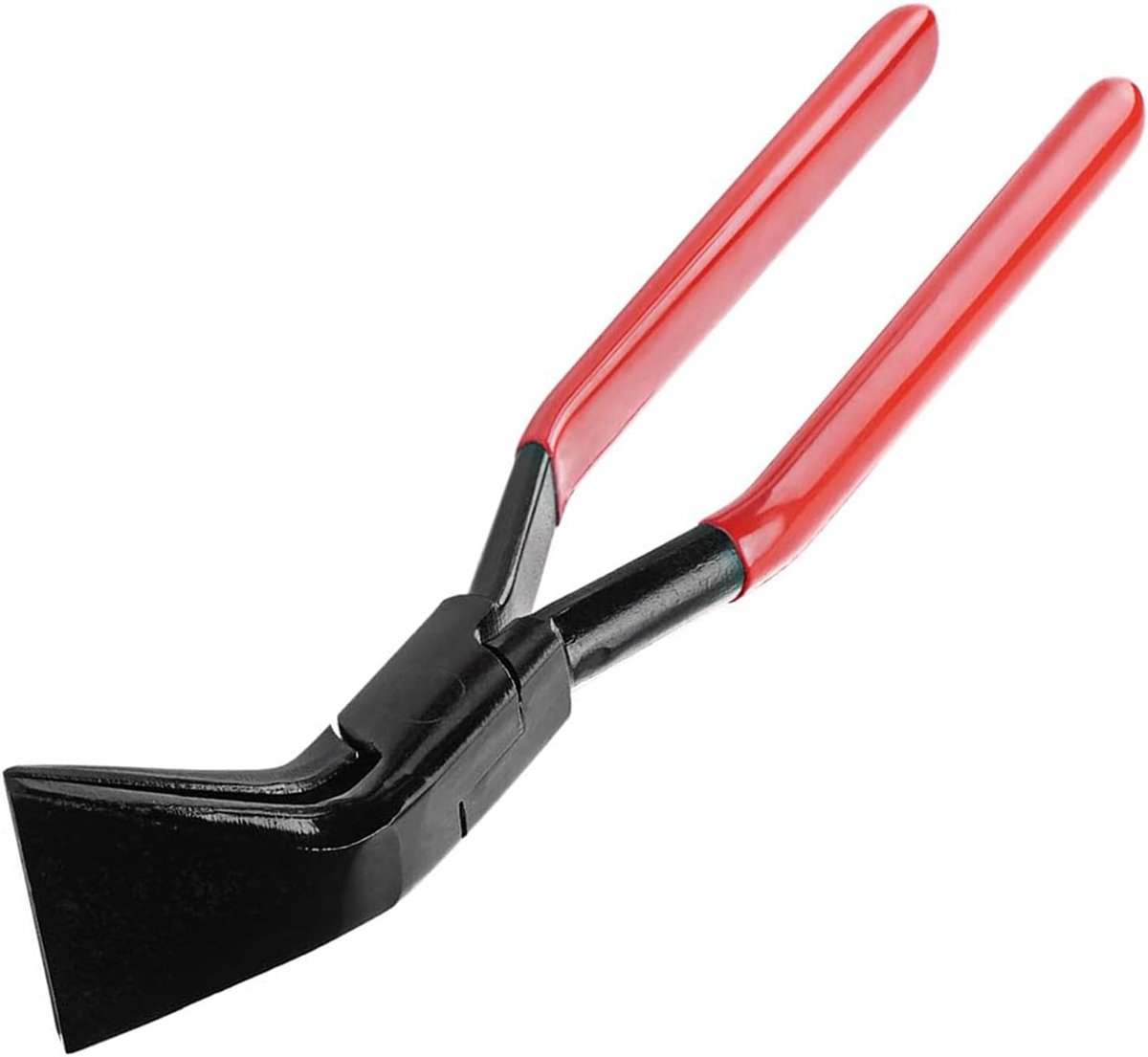 45°, buigtang, 45° gebogen, tang voor het buigen van platen, zwart koolstofstaal, vouwtang met antislip handgrepen voor het buigen en slijpen van plaatstaal, rood