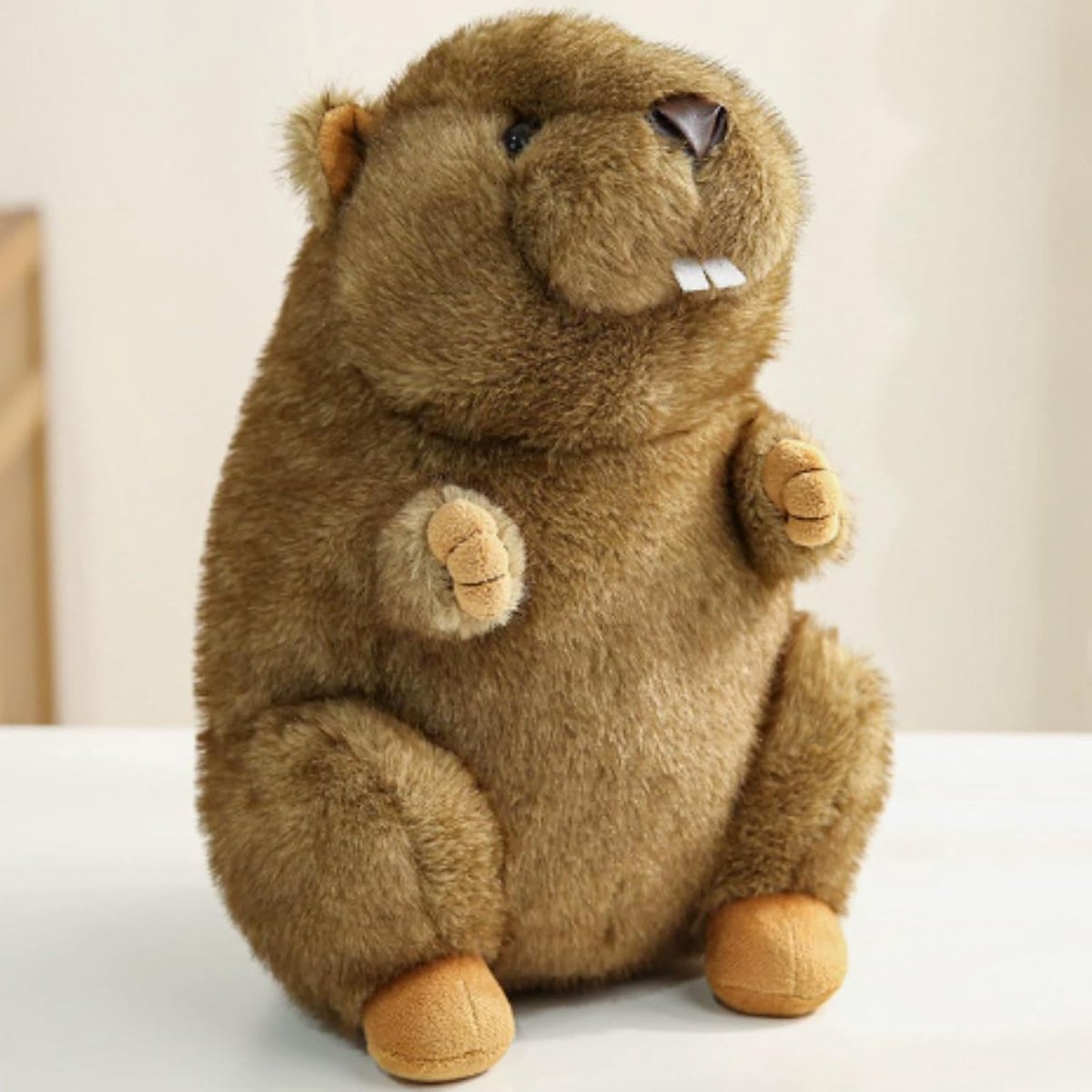 25 cm Simulatie Groundhog pluche speelgoed - schattig echt leven Greedy Groundhog simulatie pluche speelgoed, levendige wilde dieren gesimuleerd flanel kindercadeau