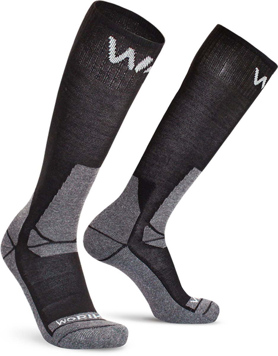 Worik - 2-Pack - Luxe Kniekousen - No Stress - Heren / Dames - zwart - 40-43 - NTTK