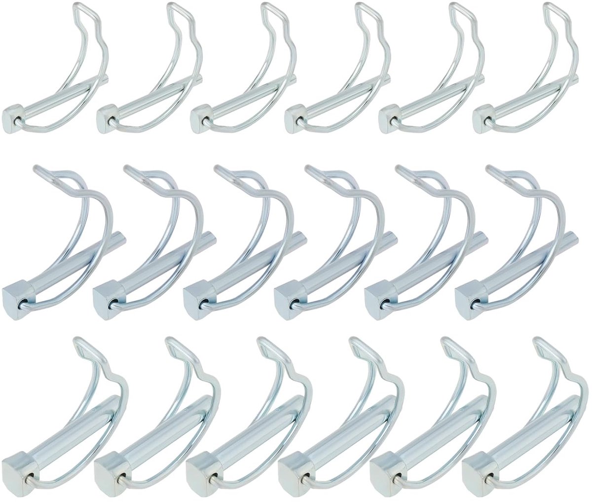 Dailygoods- Vergrendeling Pin Set - 6x M4.5x40mm - 6x M6x45mm - 6x M8x45mm - Gegalvaniseerd Staal - Brede Toepassing - Borgpen