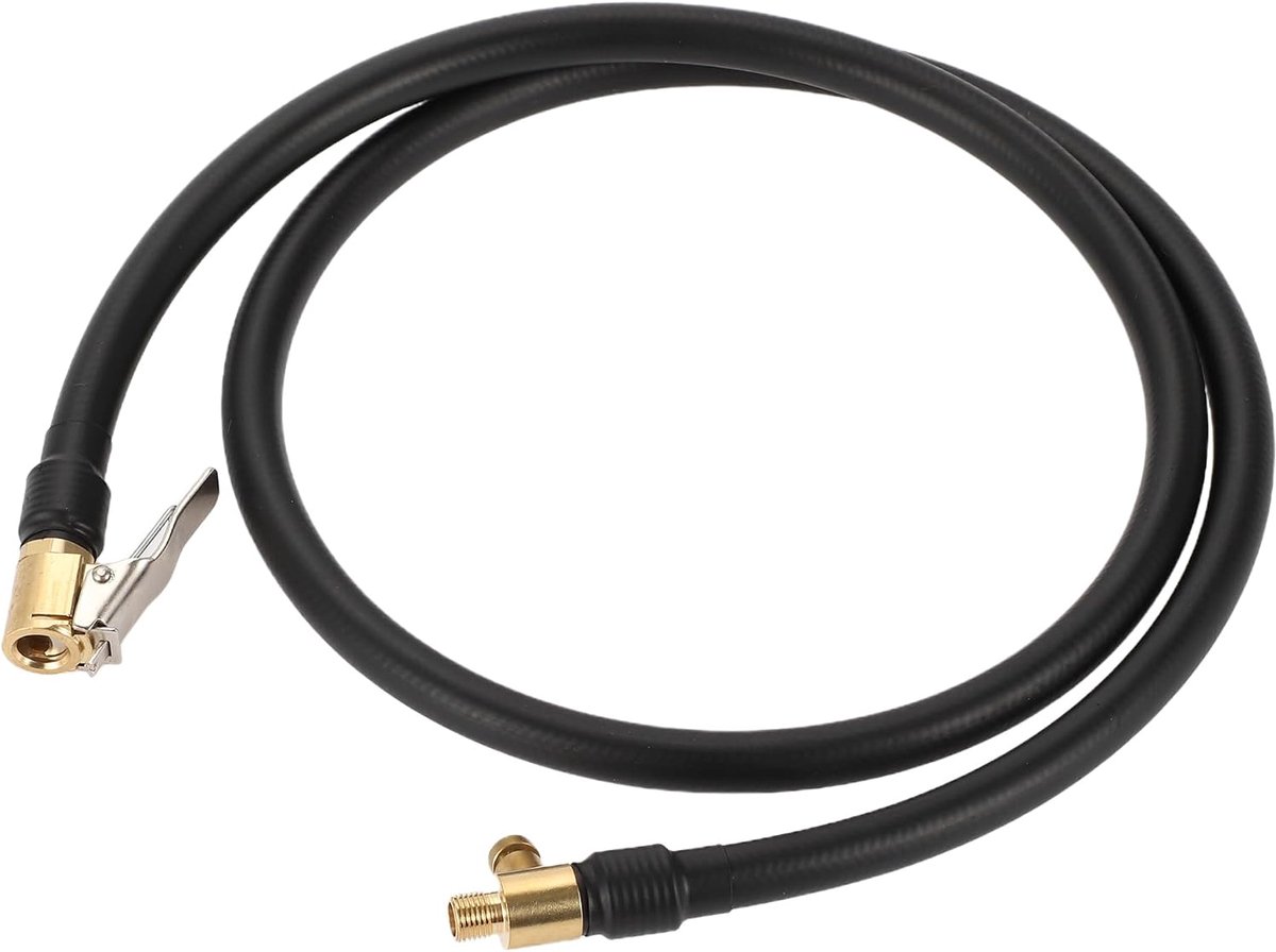 Dailygoods - Luchtpomp Verlengslang - Bandventiel Adapter - Duurzaam en eenvoudig te bevestigen - Zwart - 39.37inch - Geschikt voor autobanden en meer