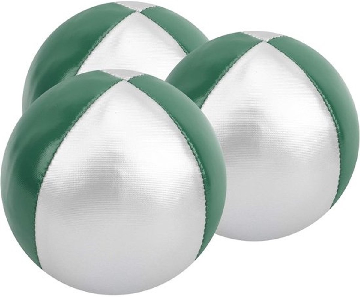 Jongleerballen Set - Behendigheid Ballen - Oefenen Vaardigheden - Zacht PU Materiaal - 63 cm Doorsnede - Groen Zilver