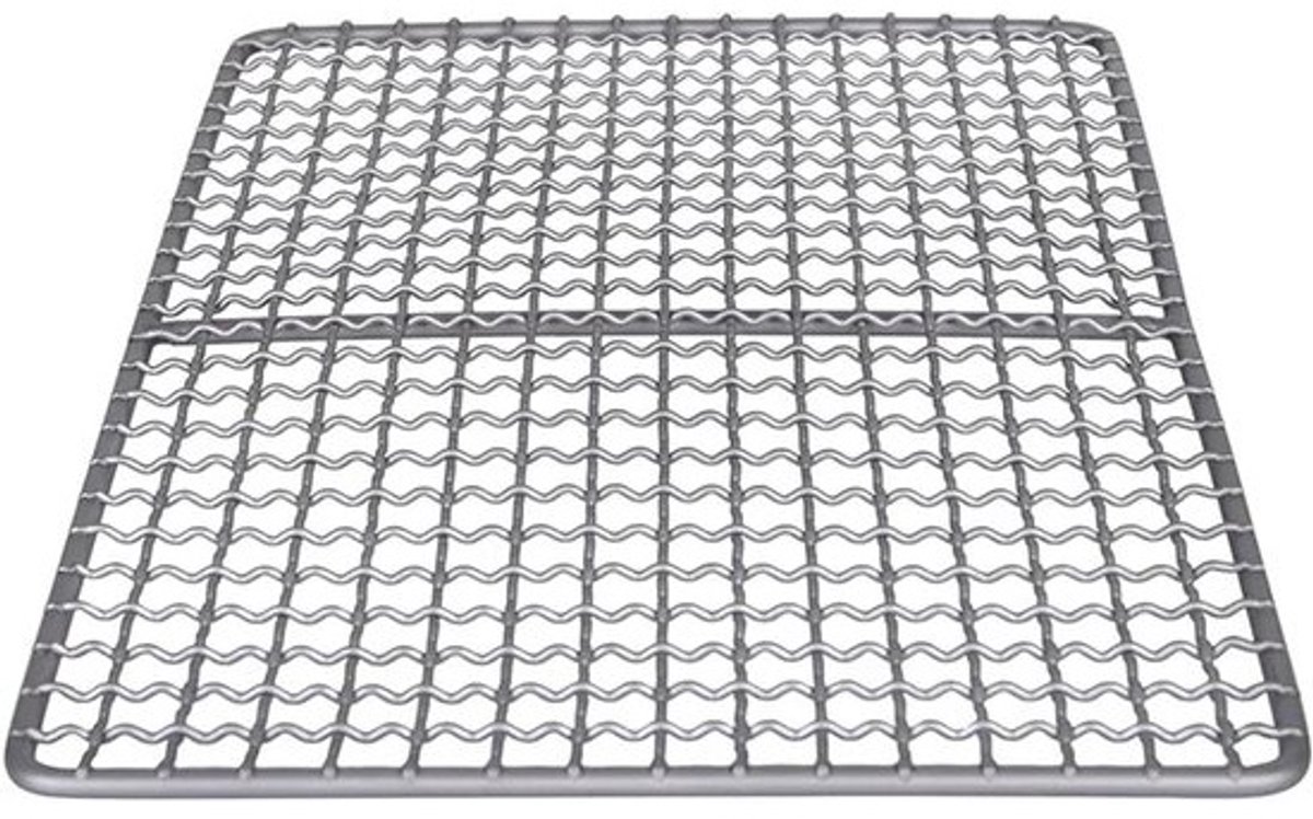 Barbecue Grillnet - Hangend Kooknet - Buiten Koken - Gelijkmatige Warmte - 25.5 x 16.5 cm - Zilverkleurig