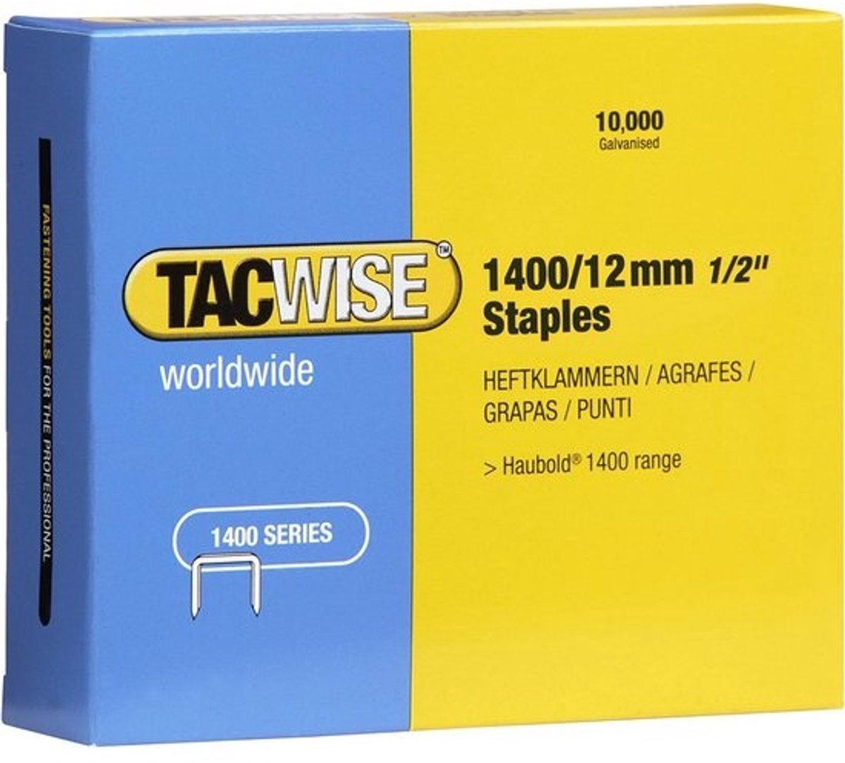 10000x 1400/12mm Fijne nieten voor nietpistool - Verzinkt Staal voor Stofferen