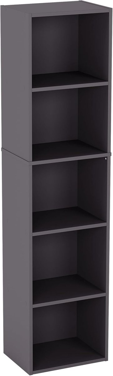 Designs Oxford 5 Tier Cube Boekenkast, Grijs Houten Rekken Display Opbergunit Kantoor Woonkamer Meubels