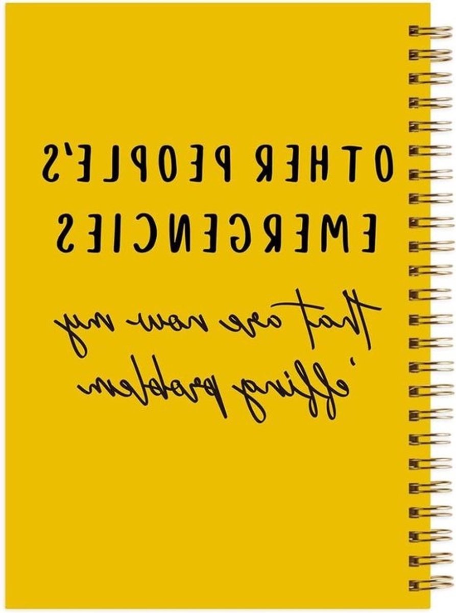 Notitieboek Spiral - Schrijfblok Agenda - Dagelijks Notities Maken - Verstevigd Hardcover - A5 Formaat - Noodsituaties
