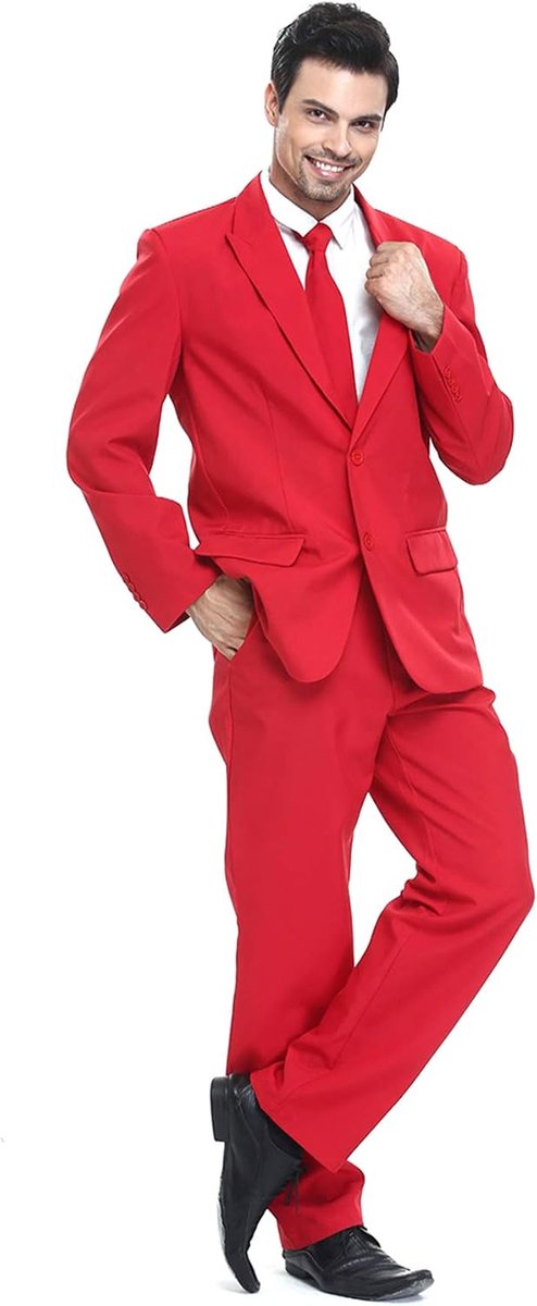 Herenkostuum voor feestjes, Kerstmis, normale pasvorm, feestkostuums, Kamaieu inclusief broek en stropdas