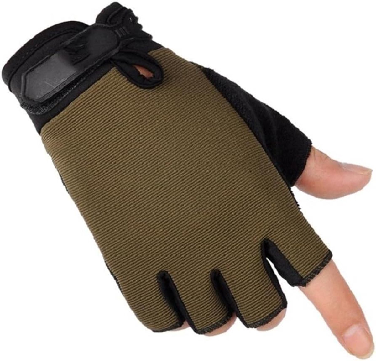Glove Men'S Non-Slip Cycling Gym Fitness Outdoor Sports Half Finger Gloves Women'S Cycling Breathable-Half-Army-Green,L