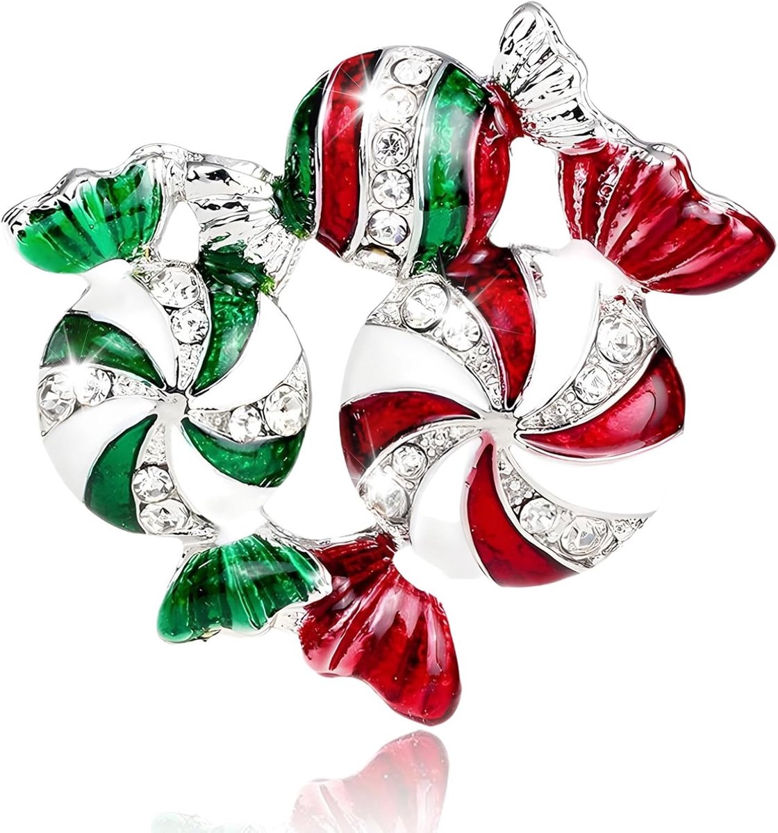 Kerstbroche voor dames, kerstbadge van strass, elegante kerstspelden voor kleding, accessoires, geschenken