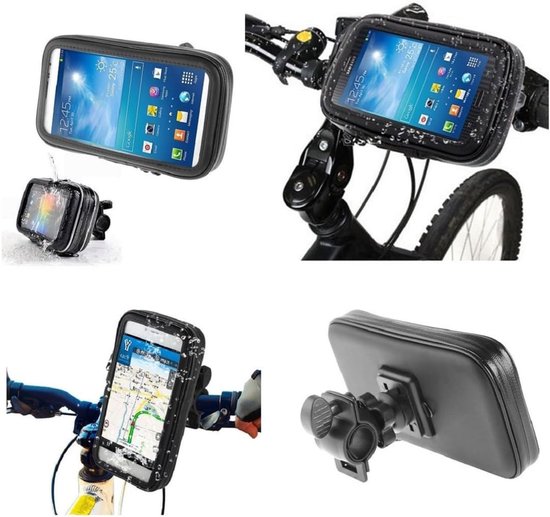 Support voor Bicycle Handlebar and Rotatable Waterproof Motorcycle 360º voor MEIZU M16 (2018) - Black — afbeelding 2