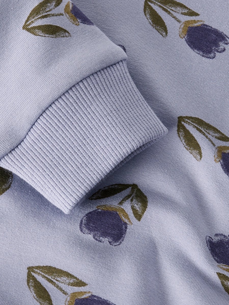 Name It meisjes sweatjurk paars met print en tule detail 98