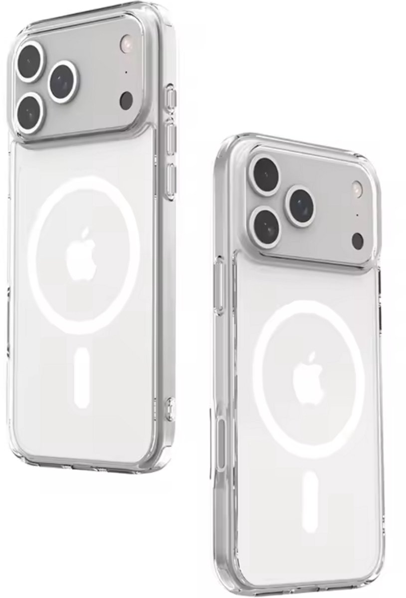Hoesje Geschikt voor Apple iPhone 18 Pro Max - Geschikt voor MagSafe Telefoonhoesje - Transparant - Casemania Shock Proof Magnetische Back Cover