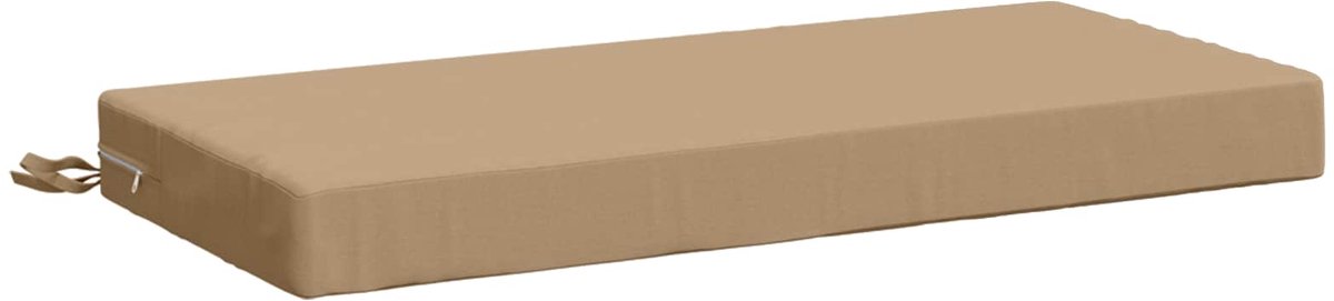 vidaXL Bankkussen - SOEST - 100% - Polyester - Zand - 80 - x - 40 - x - 8 - cm