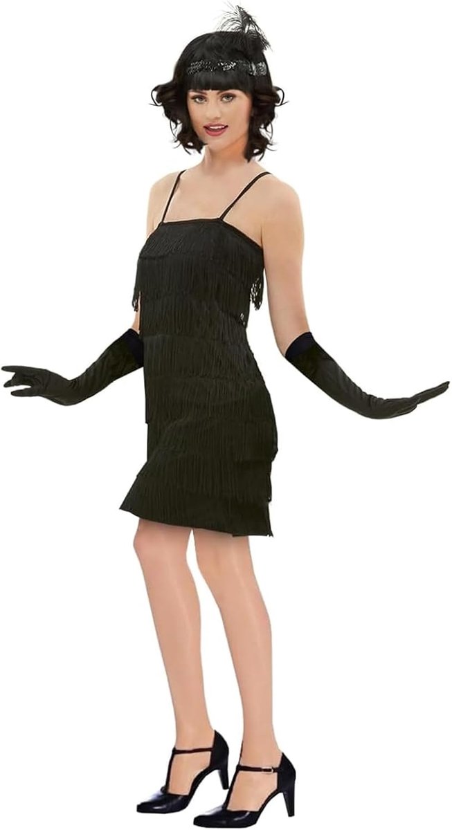| Charleston kostuum jaren 20 voor vrouwen 20's, Cabaret, Gangster, Decades - Volwassen kostuum en leuke accessoires voor feesten, Carnaval en Halloween