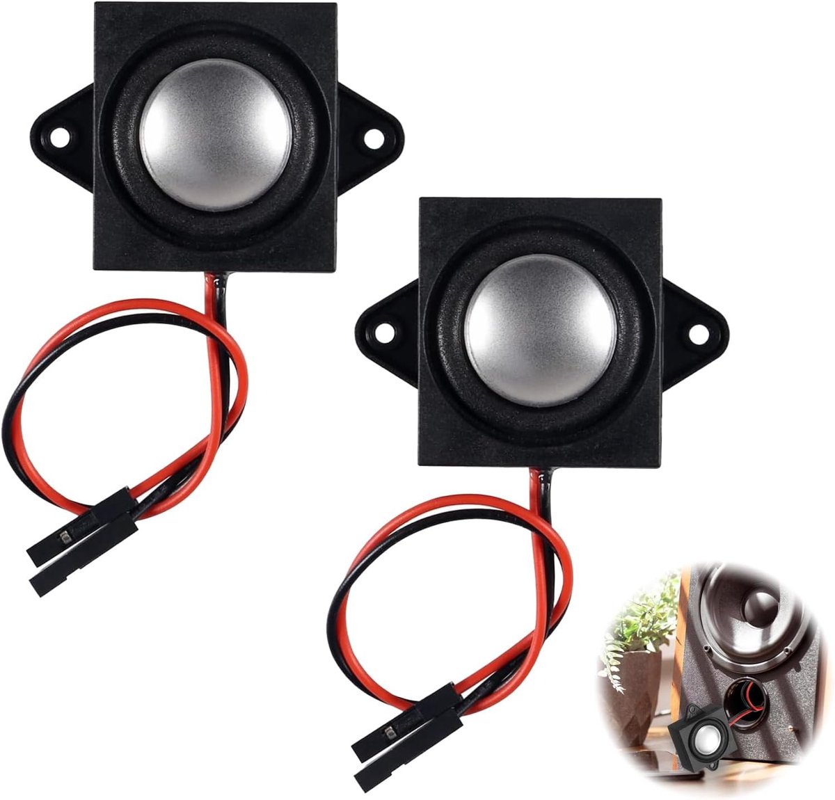2 stuks luidsprekers 3 watt 4 ohm, mini-luidsprekers, microluidsprekers met JST-PH2.0-aansluiting voor kleine elektronische projecten, reclamemachines, lcd-tv en monitoren.