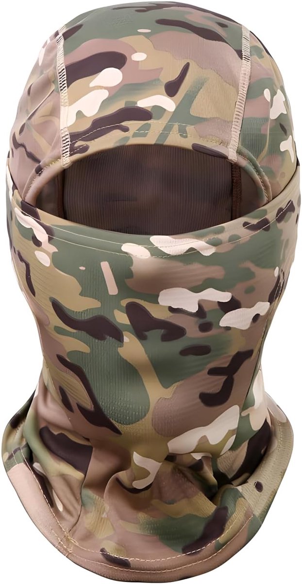 Bivakmuts, camo gezichtsmasker gezichtskapje, skimasker motormasker hals gaiter uv-bescherming balaclava voor heren en dames motorrijden fietsen sport, 58-62