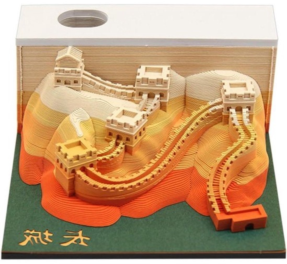 3D Memo Pad - Kladblok Kunst Papier Carving - Desktop Decoratie - Zwevend Lichtsnijwerk - 9x9x4.5cm - Meerdere kleuren