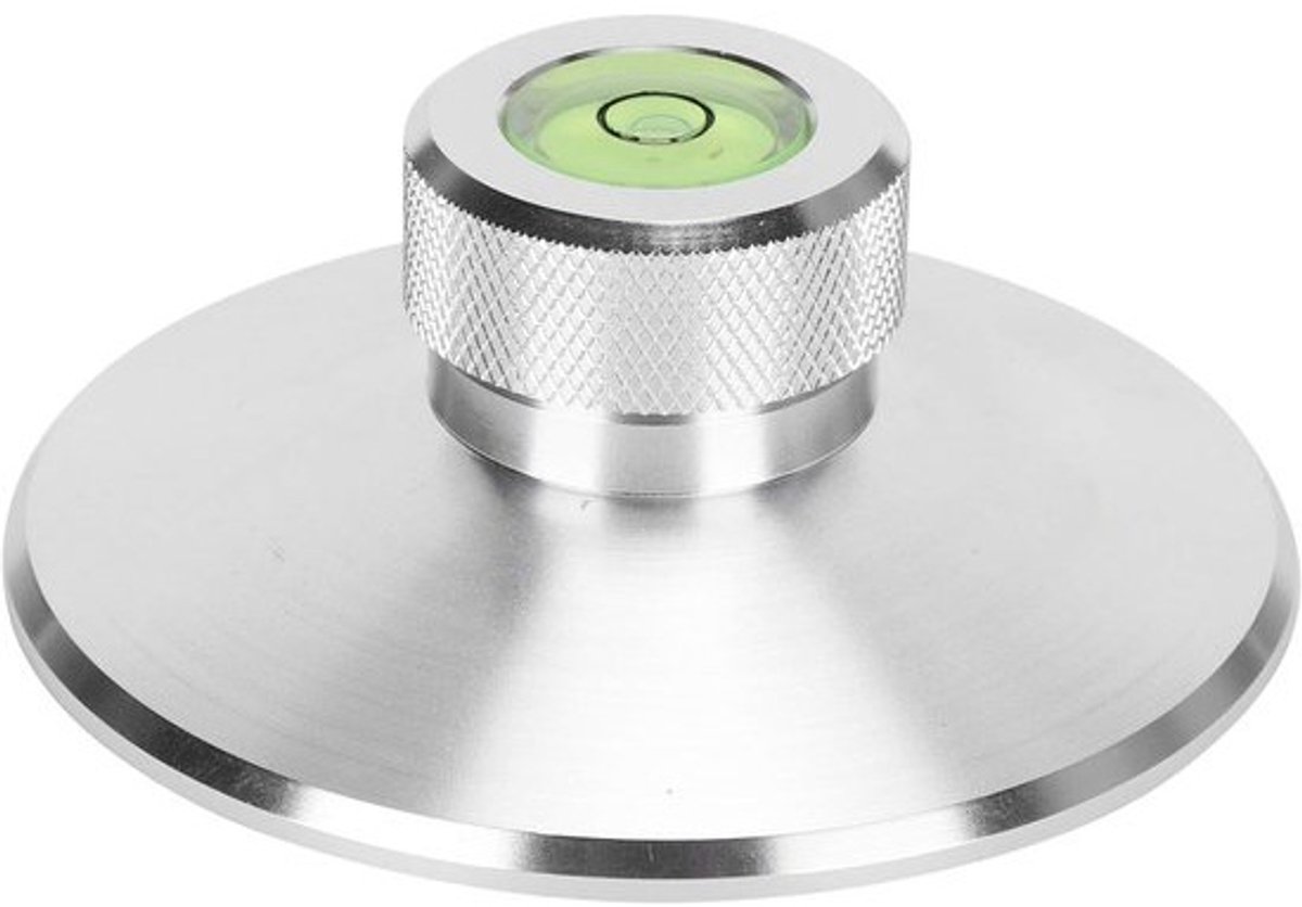 VVGoods - Aluminium Platenstabilisator voor Lp-speler, Platendraaitafel, Gewichtsstabilisator met Schijfklem in Zilverkleur