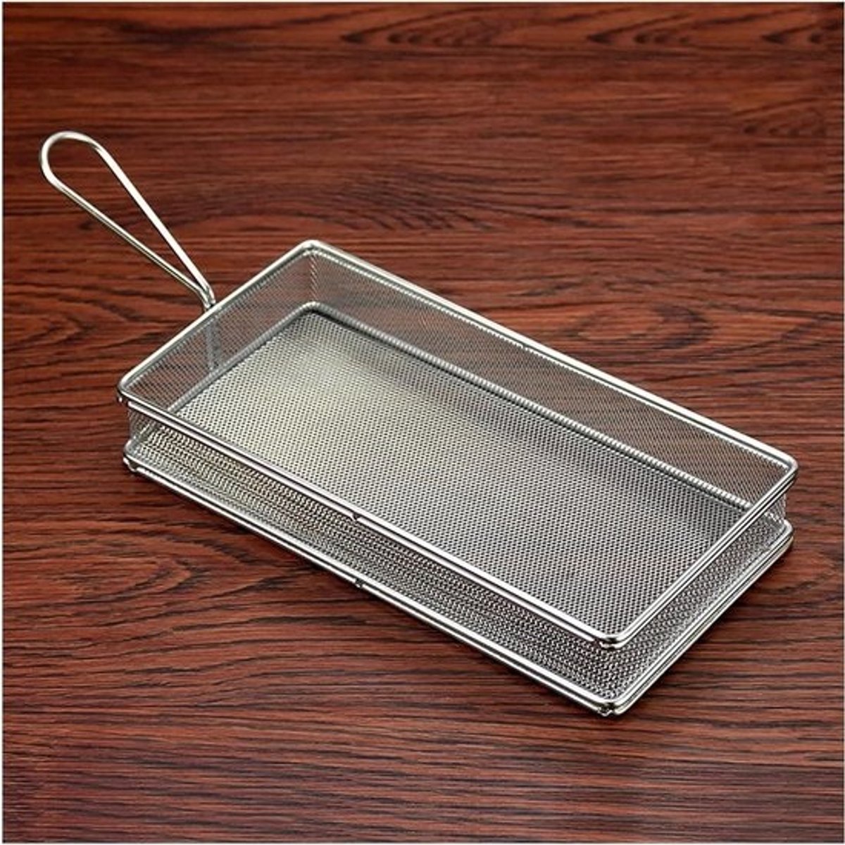 Frituurmand Zeefmand - Keukenmand - Frituren en Koken - Roestvrij Staal - 25.5 cm - Zilver