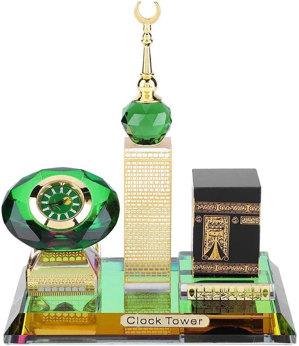 Islamitisch Ambachtsmodel Islamitische Kaaba Klokkentoren Model Islamitische Tafelklok Islamitische Architectuur Kunstnijverheid Souvenirs Huis Desktop Decor