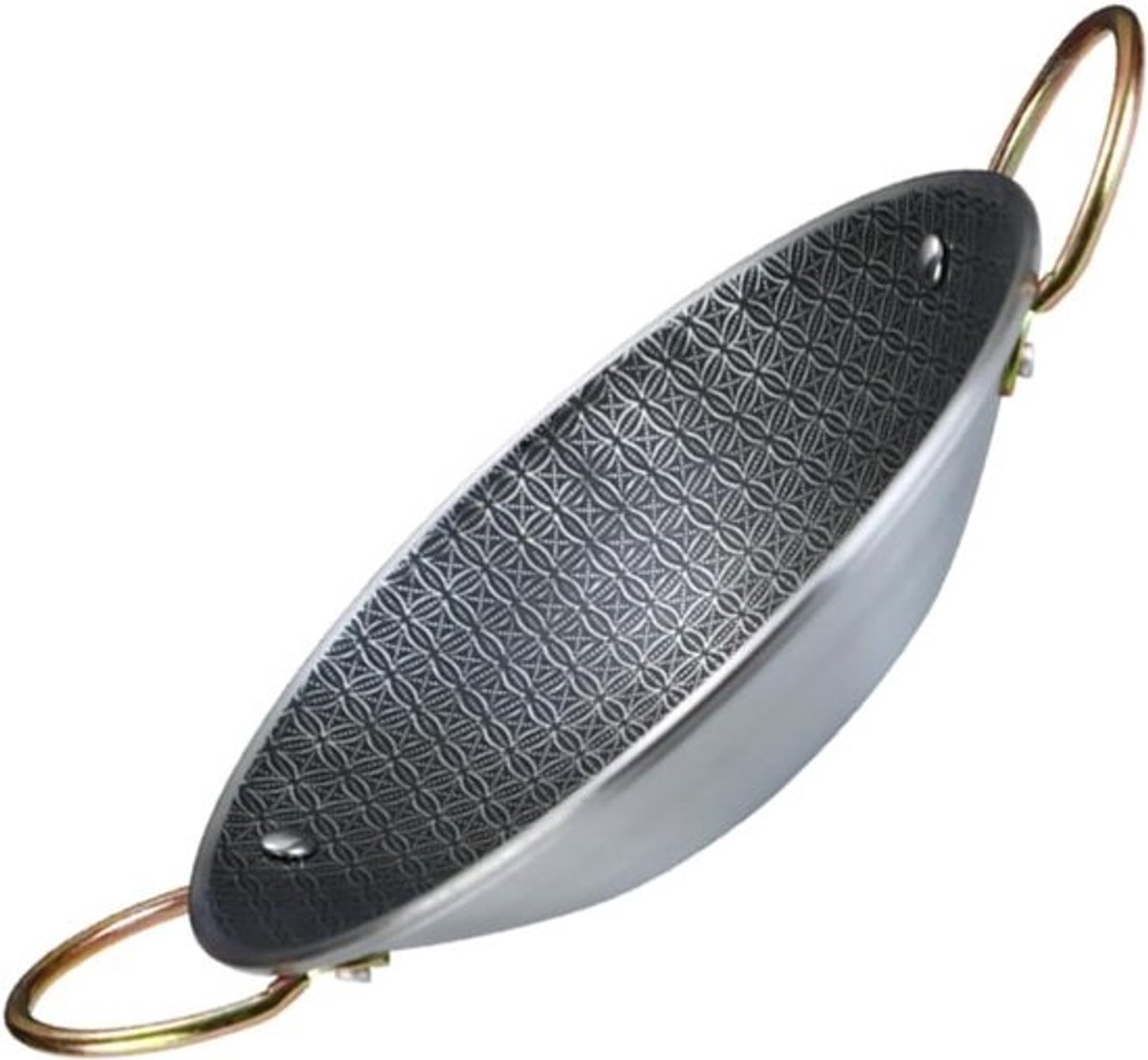 Kookpan Roestvrij Staal - Paellapan Hotpot - Thuis Koken - Dubbele Handgrepen - 26x25.5x6cm - Zilver