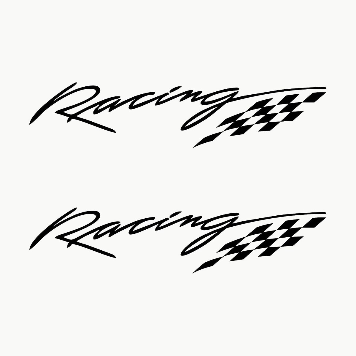 Racing Sport Tuning JDM Stickers Pack of 2 20x4.5 cm | Exterior Car Stickers | Black Vinyl Decals for Cars and Motorcycles | Waterproof and Sun Resistant