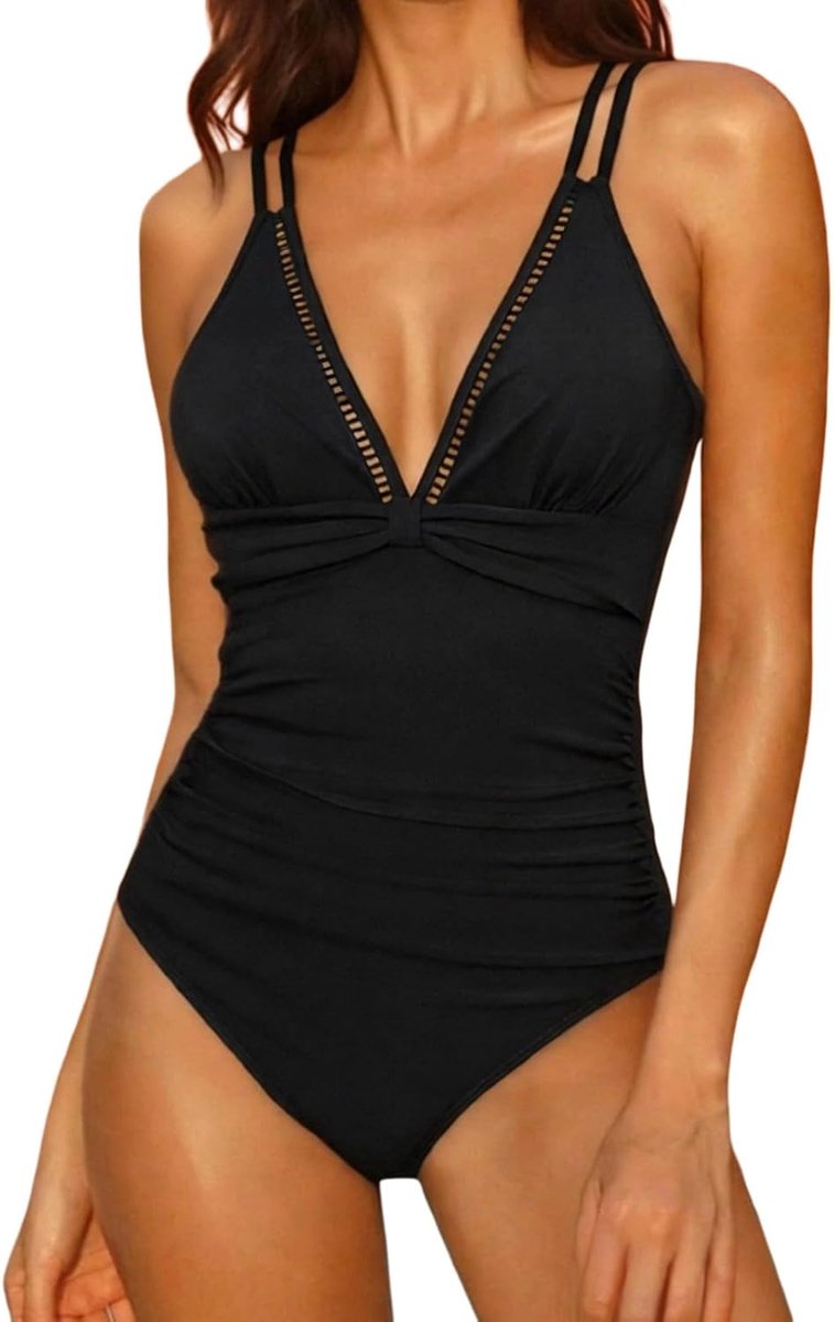Badpakken Effen Rugloos Badmode One Piece Push Up Zwempak