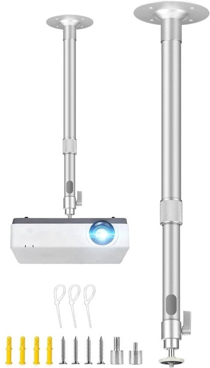 Projector Bevestiging - Projector Ophanging - Film Kijken - Verstelbare Hoogte - 58-105 cm - Zilver
