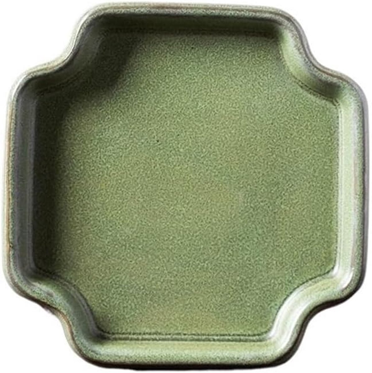 Schotels Plantenschotels Keramiek, Vintage Groene Bloempot Druppelbakken for Binnen en Buiten(Medium)