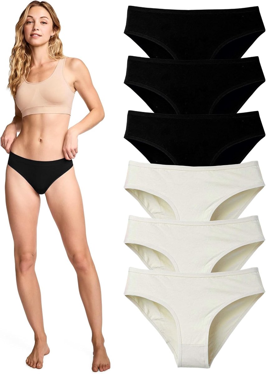 6 stuks damesslips van katoen, elastische tailleband, comfortabel en sexy ondergoed, half ondergoed, comfortabel en zacht