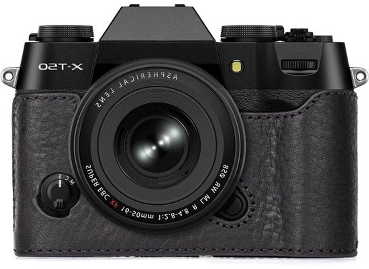 Camera Beschermhoes - Leren Case - Fotografie Bescherming - Met Handvat - Specifiek Model - Zwart