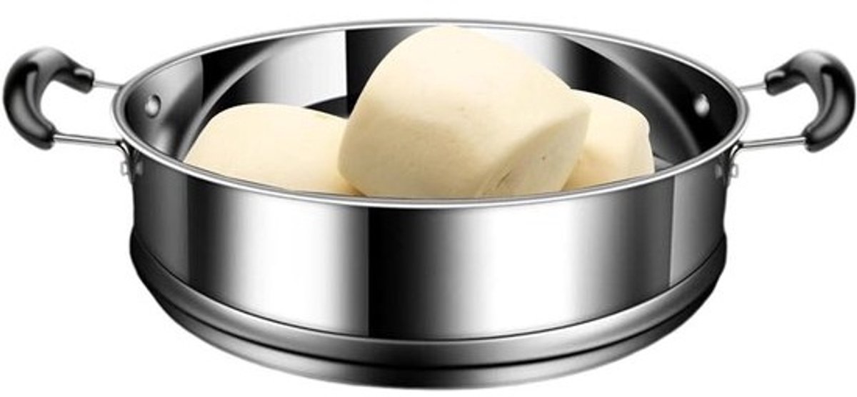 Stoompan Inzet - Kookaccessoire - Gezond Koken - Roestvrij Staal - Universeel - Zilverkleurig