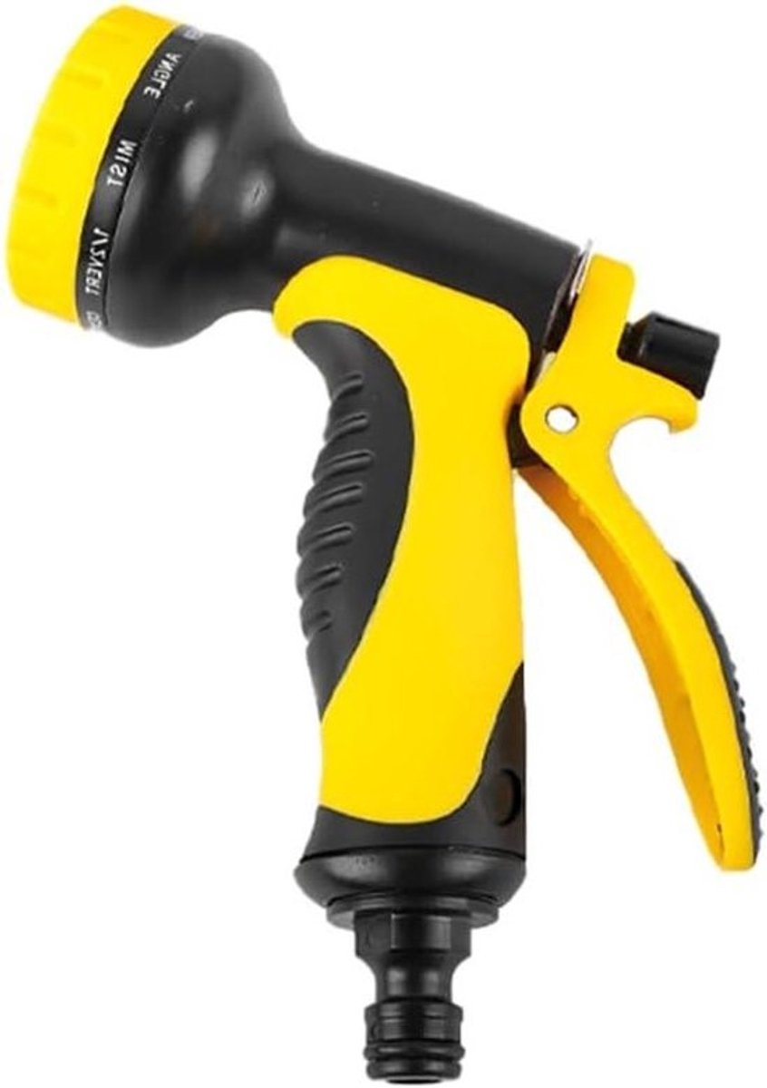 Tuinsproeipistool Hoge Druk - Tuinslang Spuitpistool - Tuin en Auto Wassen - 10 Sproei-instellingen - 17x22x7 cm - Geel