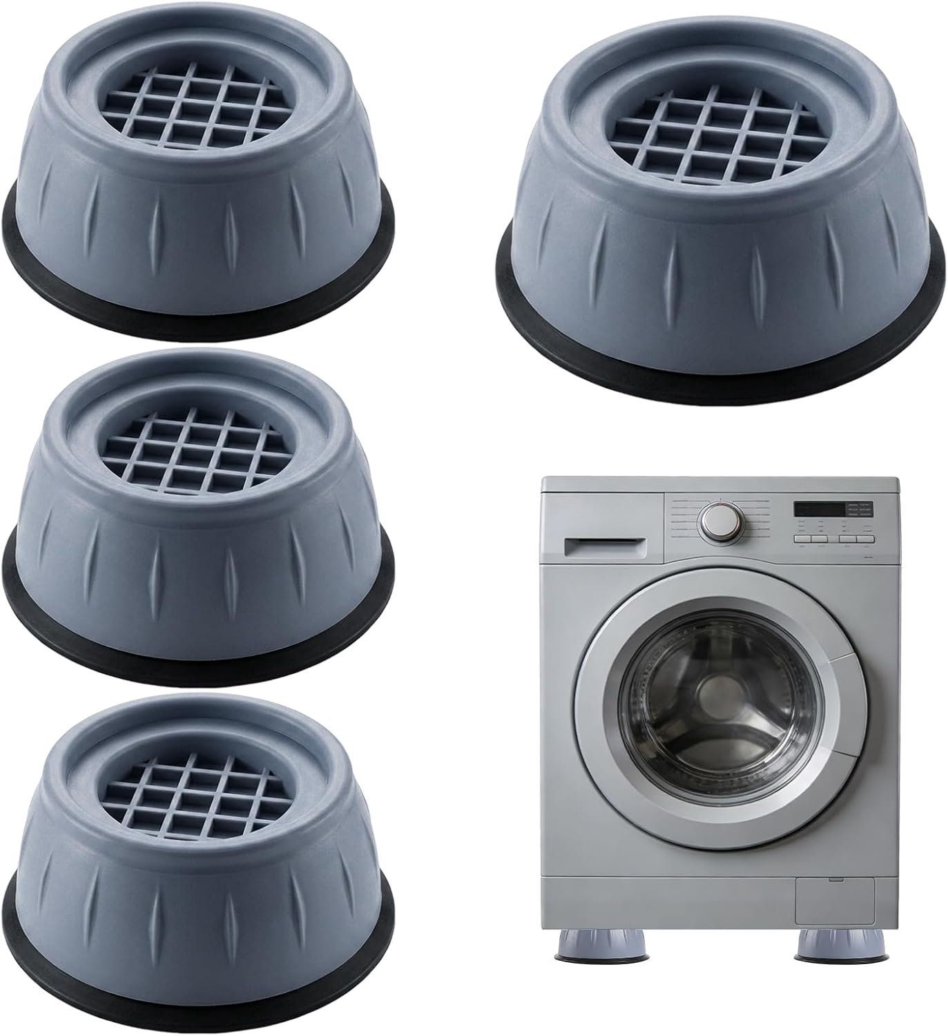 4 stuks anti-trillingswasmachine, groot formaat, trillingsdemper, wasmachine, anti-trillingsvoetjes, universele - ShopVlot