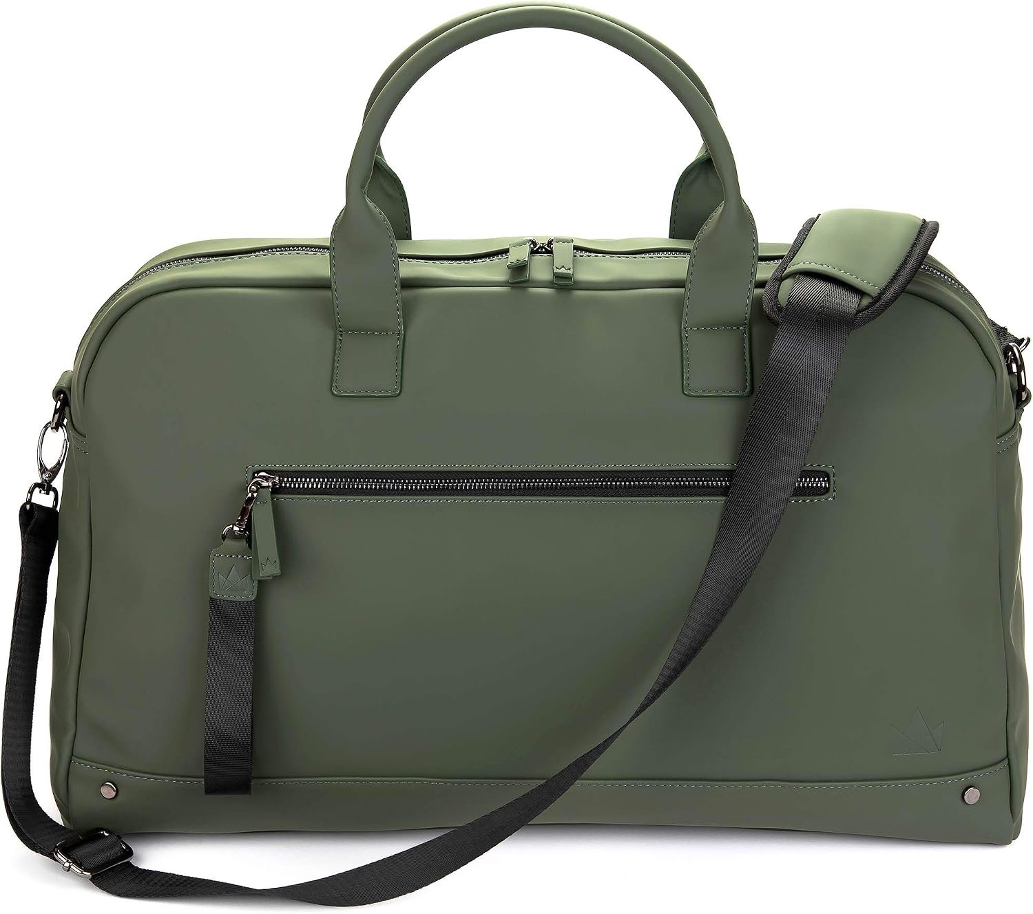 The Friendly Swede Weekender Travel Bag for Women and Men - High Quality Duffle Bag Travel Bag Travel Bag - VRETA Travel Bag - 35L, Vegan PU, Green Ma